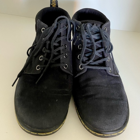 Doc Martens Belmont Black Canvas Ankle Boots - Picture 2 of 10
